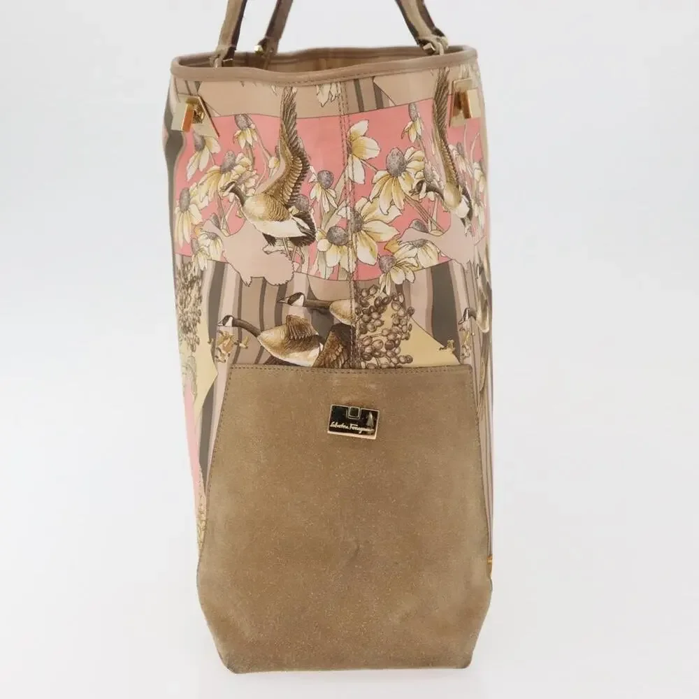 Salvatore Ferragamo Nylon Tote Bag Beige